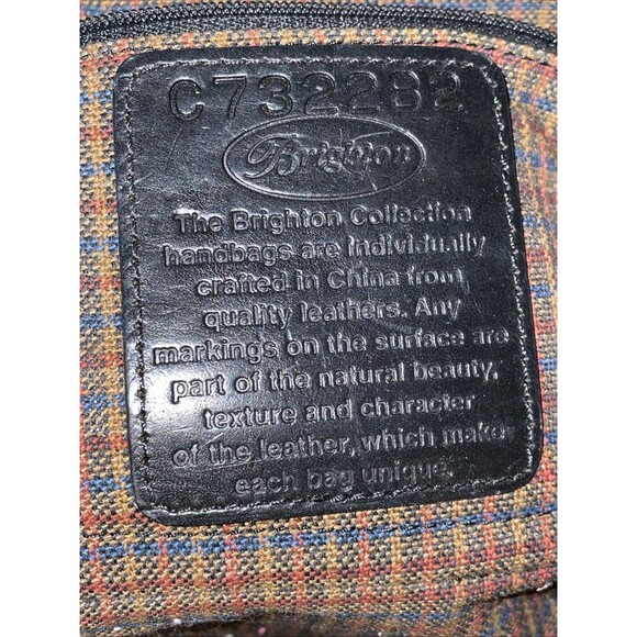 Brighton Vintage Brown Croc Embossed Leather Shoulder Bag Purse - Picture 13 of 16